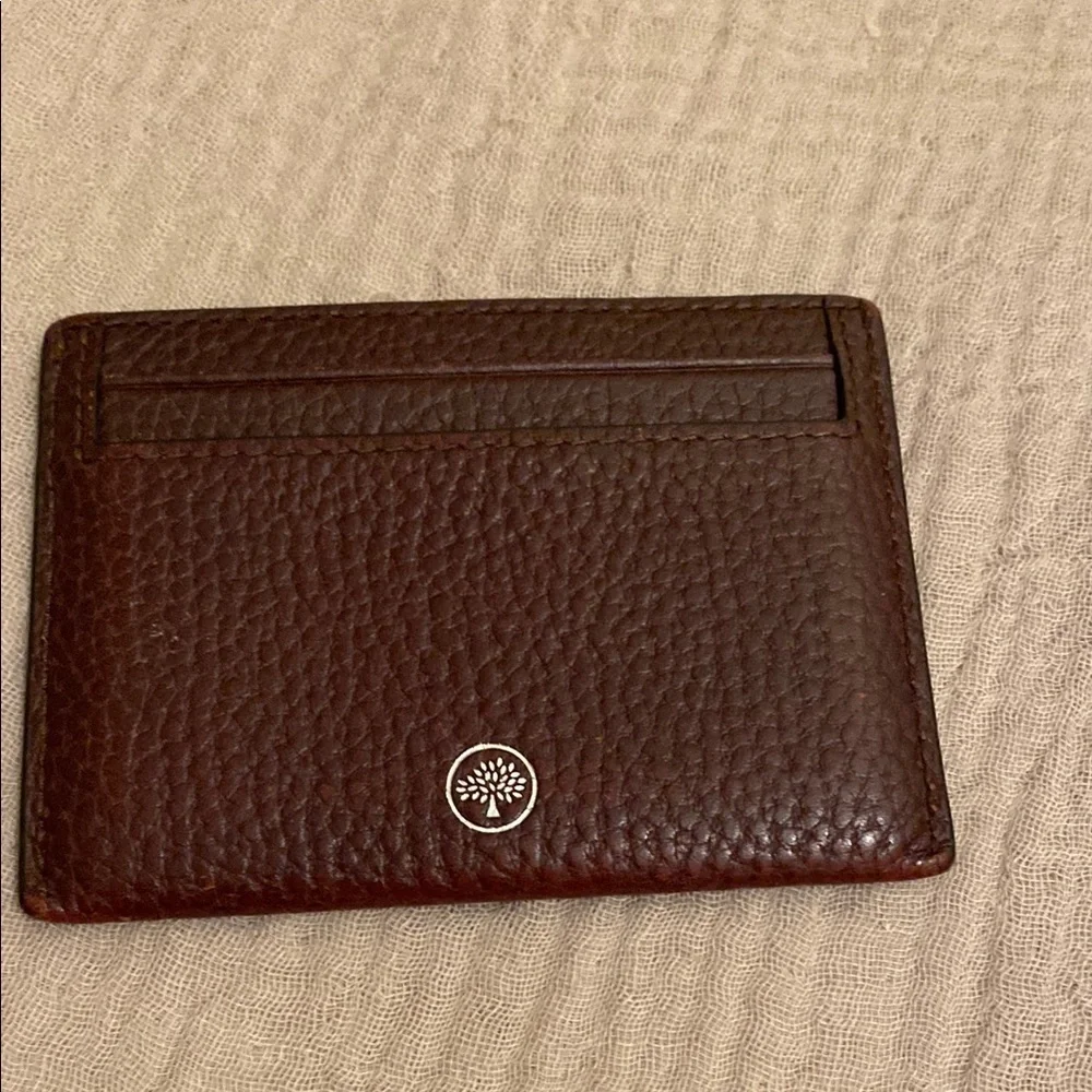 Mulberry Brown Card Holder Luxurious Leather Accessory
